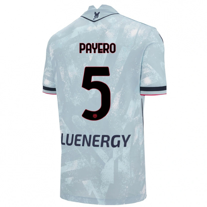Danxen Kvinder Martín Payero #5 Lyseblå Sort Udebane Spillertrøjer 2025/26 Trøje T-Shirt