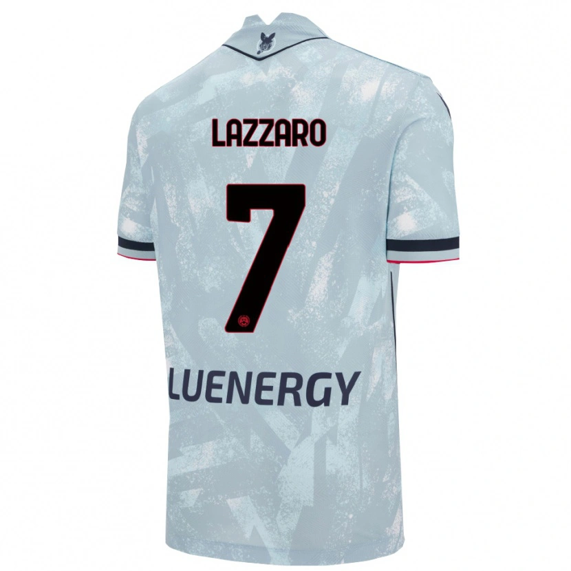 Danxen Kvinder Davide Lazzaro #7 Lyseblå Sort Udebane Spillertrøjer 2025/26 Trøje T-Shirt