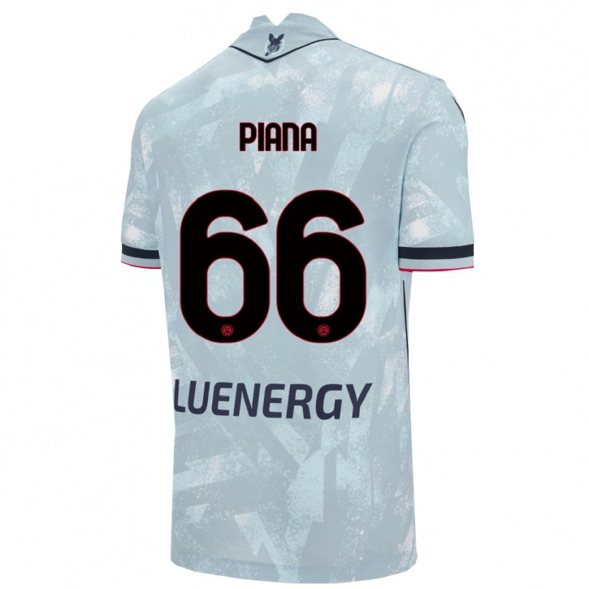 Danxen Kvinder Edoardo Piana #66 Lyseblå Sort Udebane Spillertrøjer 2025/26 Trøje T-Shirt