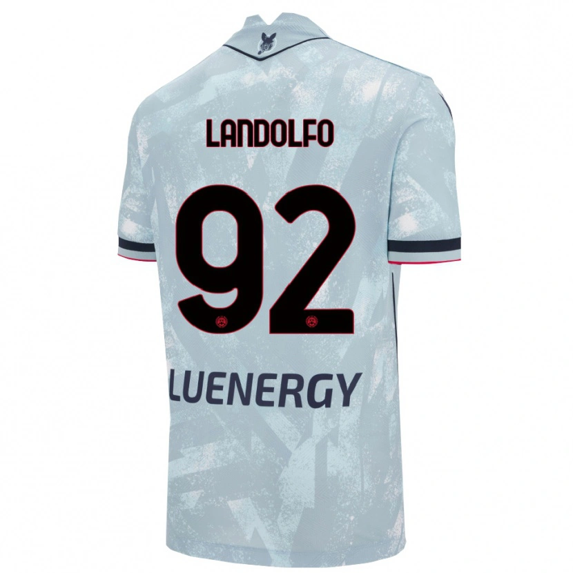 Danxen Kvinder Tommaso Landolfo #92 Lyseblå Sort Udebane Spillertrøjer 2025/26 Trøje T-Shirt