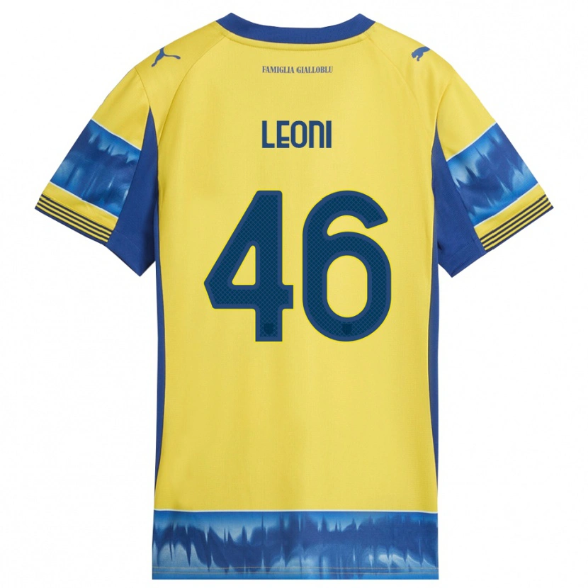 Danxen Kvinder Giovanni Leoni #46 Gul Blå Udebane Spillertrøjer 2025/26 Trøje T-Shirt