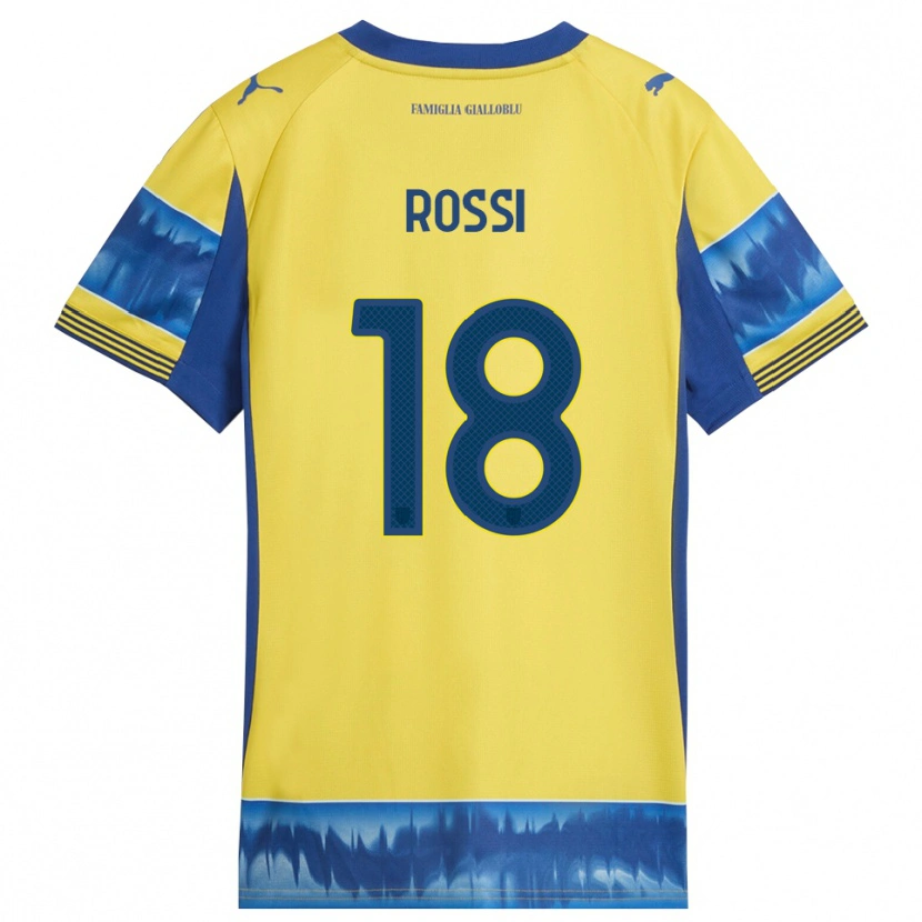 Danxen Kvinder Diego Rossi #18 Gul Blå Udebane Spillertrøjer 2025/26 Trøje T-Shirt