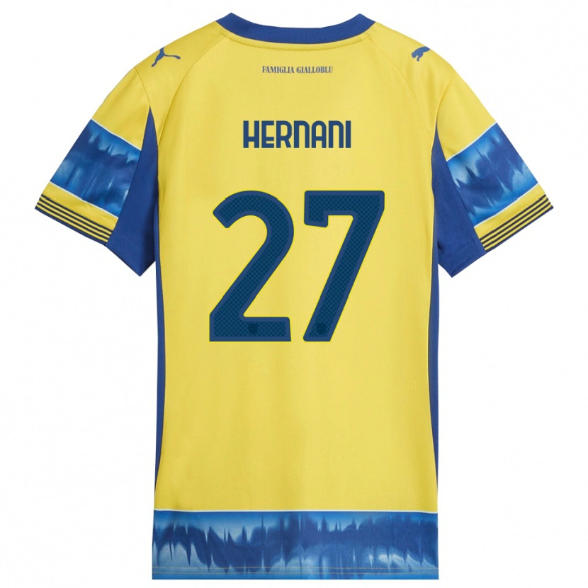 Danxen Kvinder Hernani #27 Gul Blå Udebane Spillertrøjer 2025/26 Trøje T-Shirt