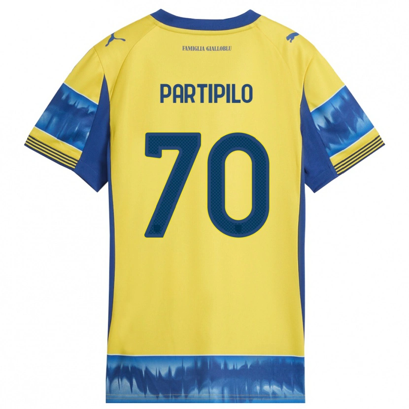 Danxen Kvinder Anthony Partipilo #70 Gul Blå Udebane Spillertrøjer 2025/26 Trøje T-Shirt