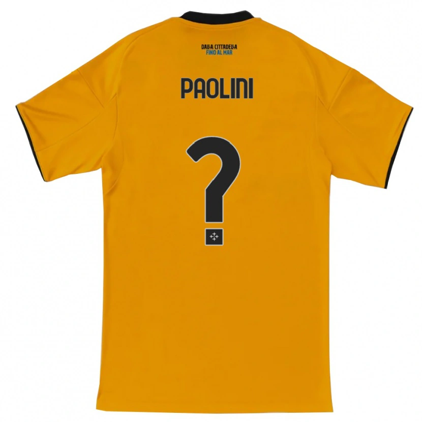 Danxen Kvinder Andrea Paolini #0 Orange Blå Udebane Spillertrøjer 2025/26 Trøje T-Shirt