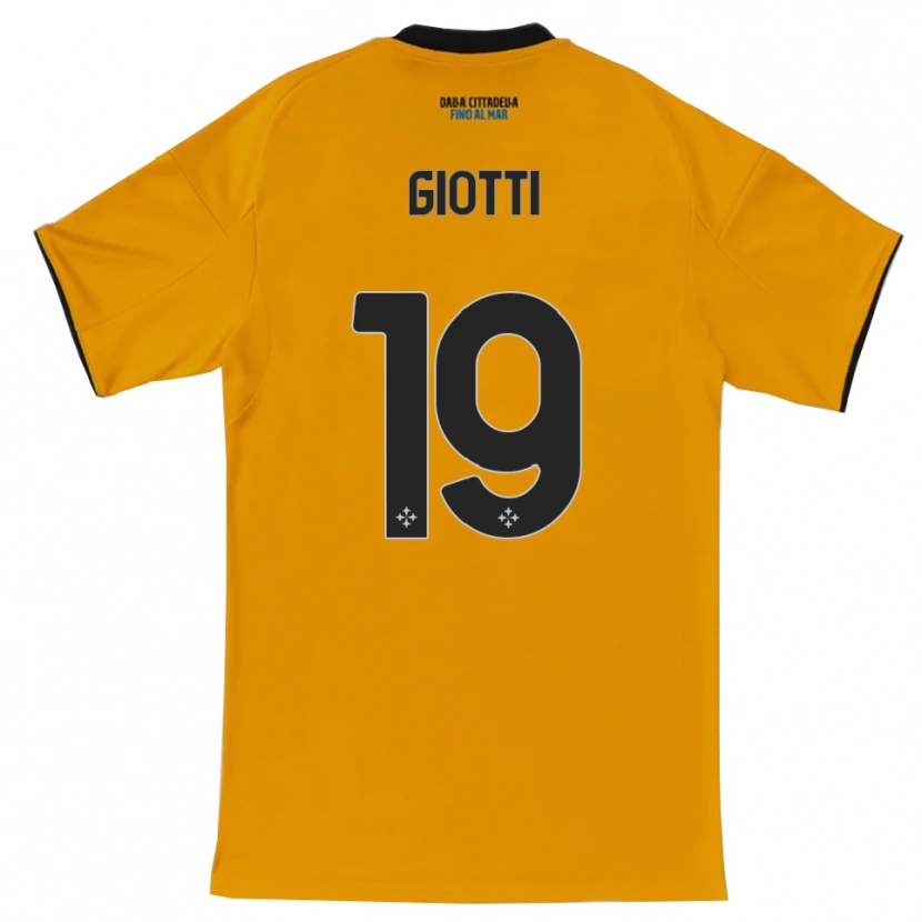 Danxen Kvinder Emanuele Giotti #19 Orange Blå Udebane Spillertrøjer 2025/26 Trøje T-Shirt