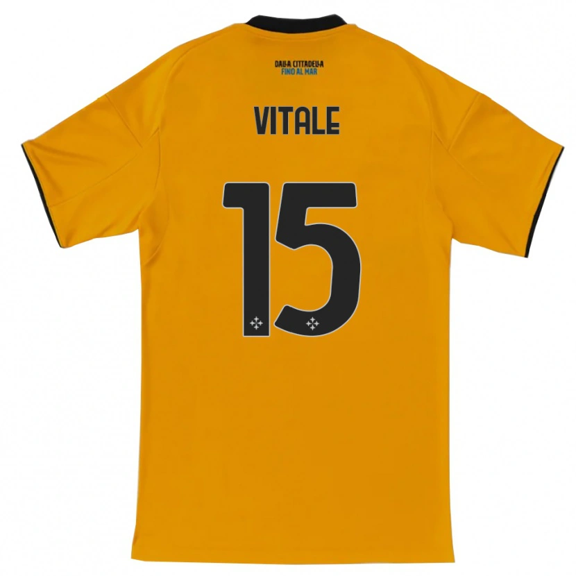 Danxen Kvinder Riccardo Vitale #15 Orange Blå Udebane Spillertrøjer 2025/26 Trøje T-Shirt