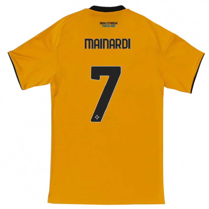 Danxen Kvinder Gianmarco Mainardi #7 Orange Blå Udebane Spillertrøjer 2025/26 Trøje T-Shirt