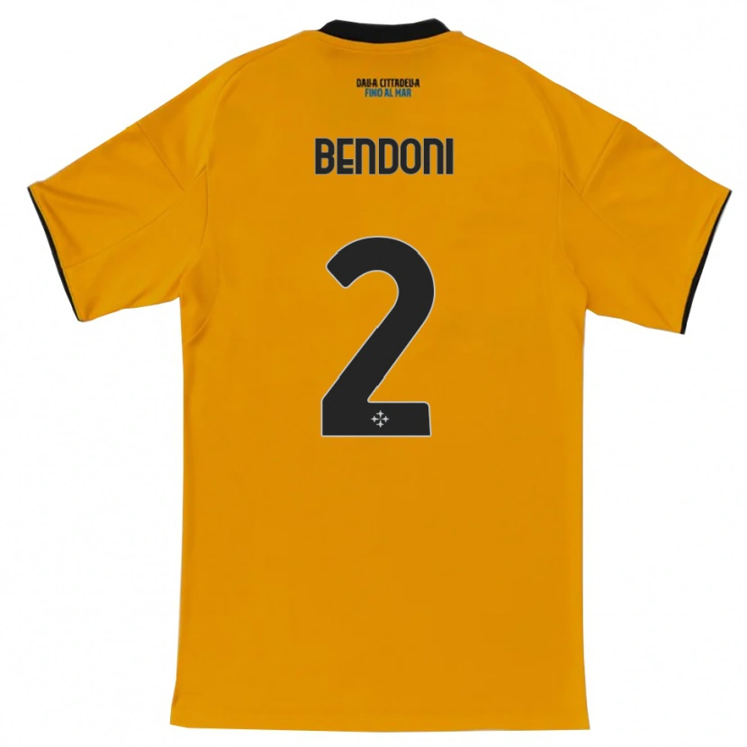 Danxen Kvinder Marco Bendoni #2 Orange Blå Udebane Spillertrøjer 2025/26 Trøje T-Shirt
