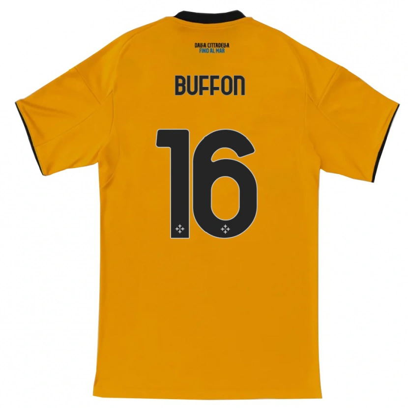 Danxen Kvinder Louis Buffon #16 Orange Blå Udebane Spillertrøjer 2025/26 Trøje T-Shirt