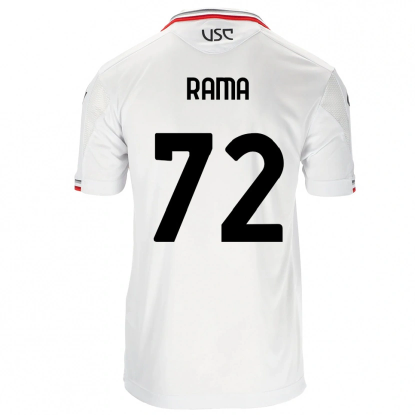 Danxen Kvinder Alex Rama #72 Hvid Rød Udebane Spillertrøjer 2025/26 Trøje T-Shirt