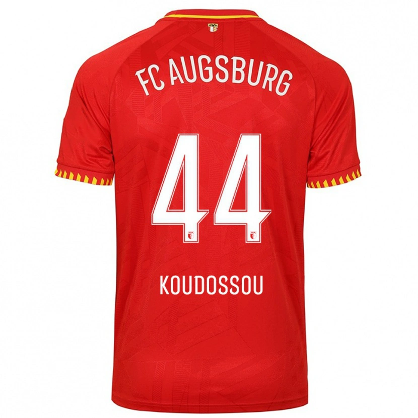 Danxen Kvinder Henri Koudossou #44 Rød Gul Udebane Spillertrøjer 2025/26 Trøje T-Shirt