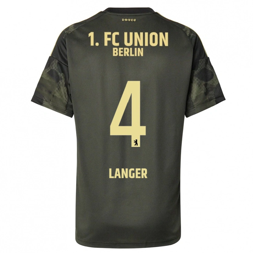 Danxen Kvinder Richard Langer #4 Mørkegrøn Sort Udebane Spillertrøjer 2025/26 Trøje T-Shirt