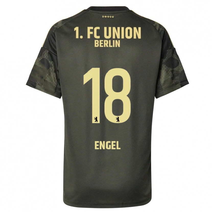 Danxen Kvinder Oskar Engel #18 Mørkegrøn Sort Udebane Spillertrøjer 2025/26 Trøje T-Shirt
