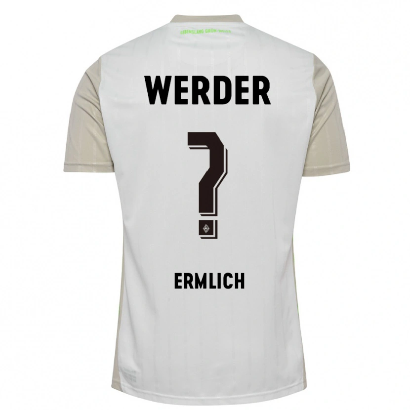 Danxen Kvinder Kjell Ermlich #0 Hvid Sort Udebane Spillertrøjer 2025/26 Trøje T-Shirt