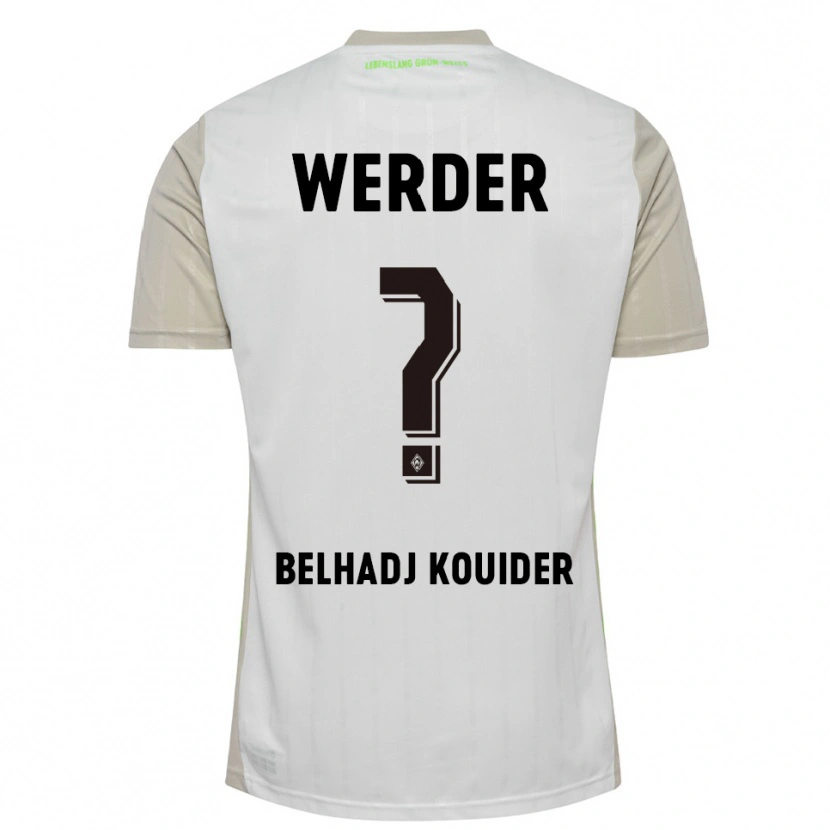 Danxen Kvinder Mahfoud Belhadj Kouider #0 Hvid Sort Udebane Spillertrøjer 2025/26 Trøje T-Shirt