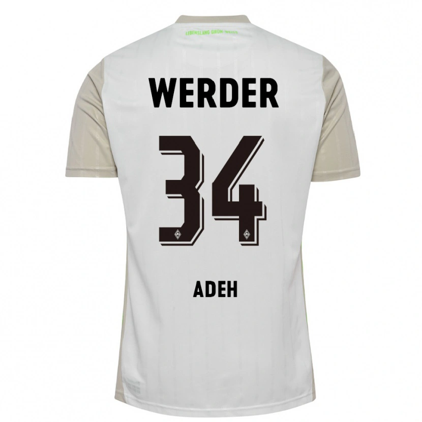 Danxen Kvinder Wesley Adeh #34 Hvid Sort Udebane Spillertrøjer 2025/26 Trøje T-Shirt