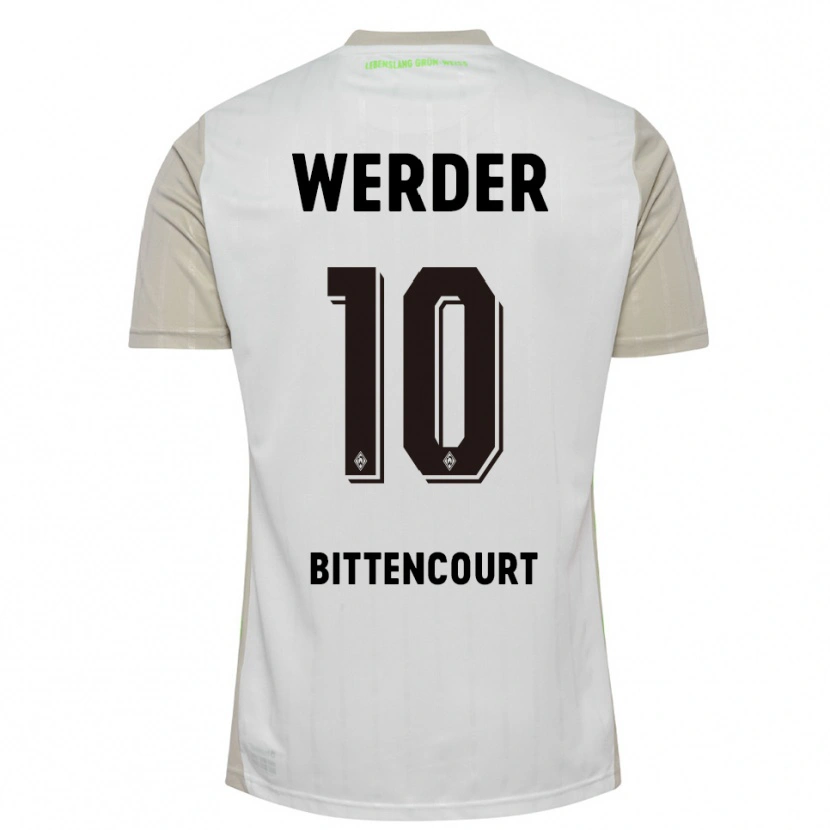 Danxen Kvinder Leonardo Bittencourt #10 Hvid Sort Udebane Spillertrøjer 2025/26 Trøje T-Shirt