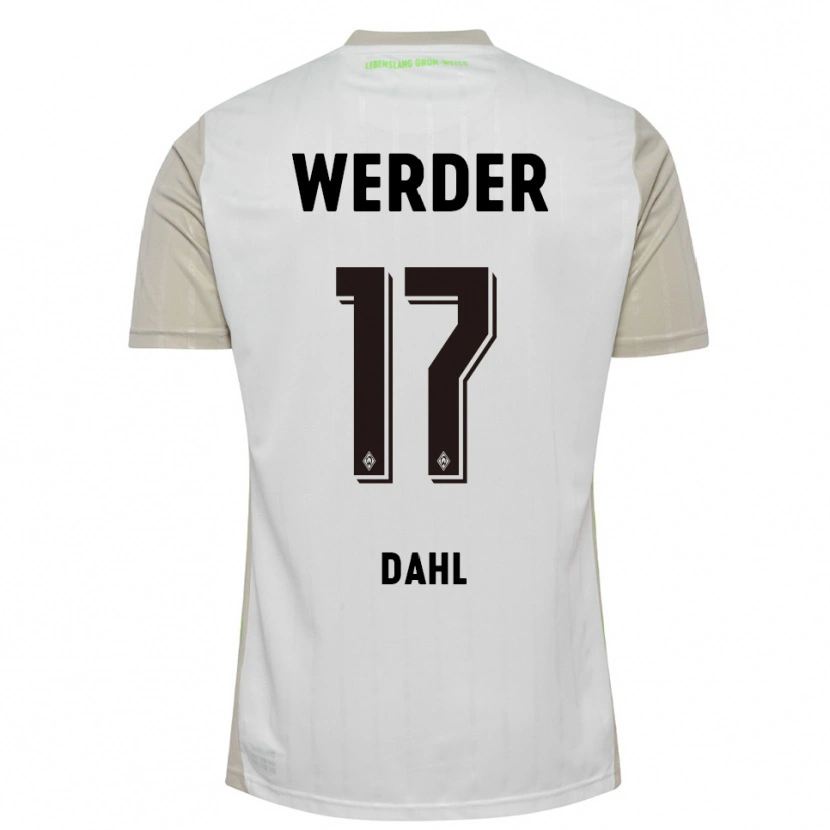 Danxen Kvinder Amira Dahl #17 Hvid Sort Udebane Spillertrøjer 2025/26 Trøje T-Shirt