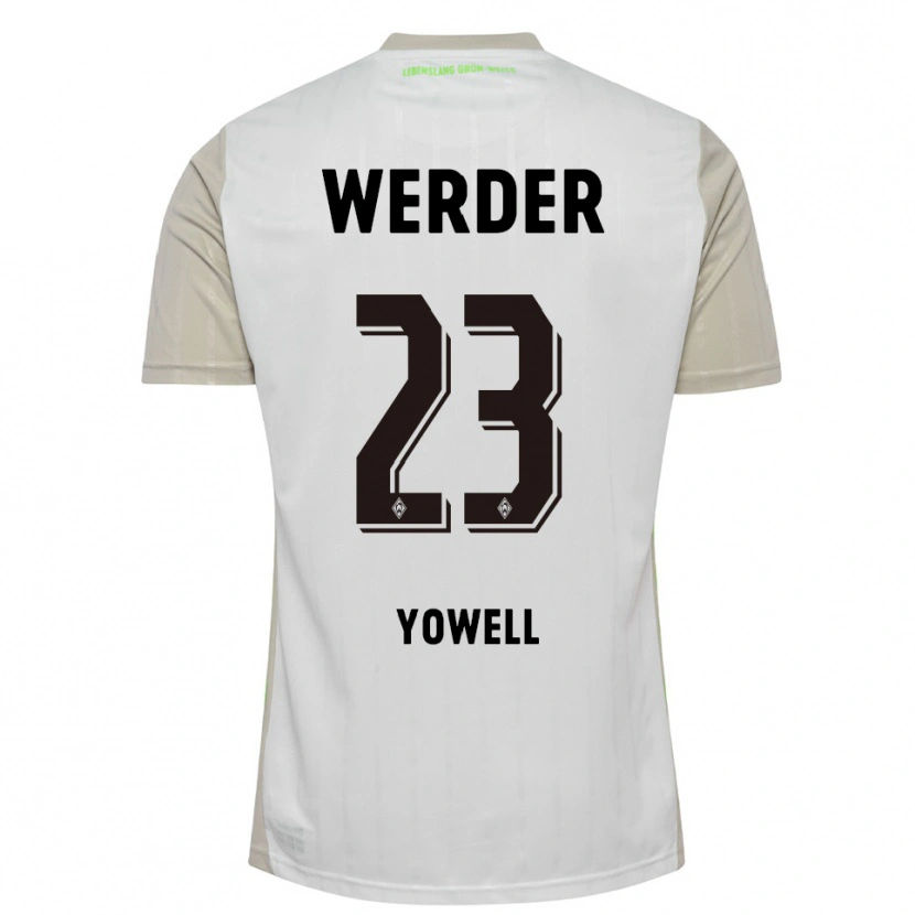 Danxen Kvinder Austin Yowell #23 Hvid Sort Udebane Spillertrøjer 2025/26 Trøje T-Shirt