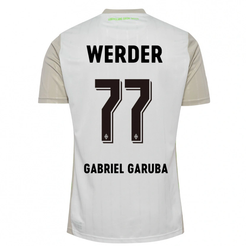 Danxen Kvinder Najib Gabriel Garuba #77 Hvid Sort Udebane Spillertrøjer 2025/26 Trøje T-Shirt
