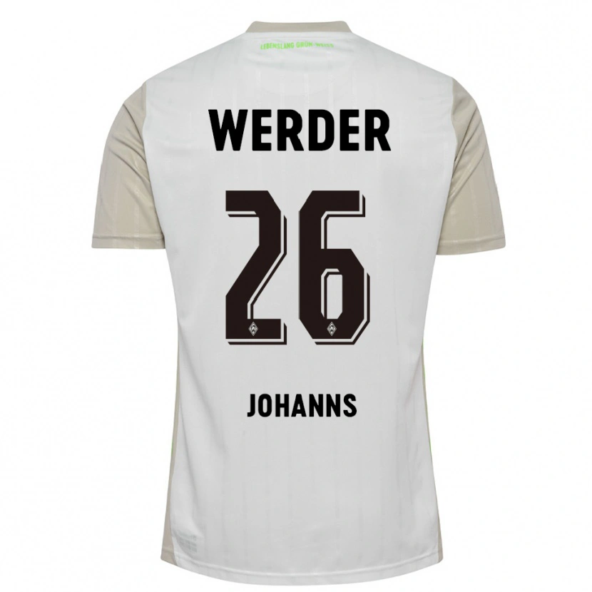 Danxen Kvinder Lennart Johanns #26 Hvid Sort Udebane Spillertrøjer 2025/26 Trøje T-Shirt