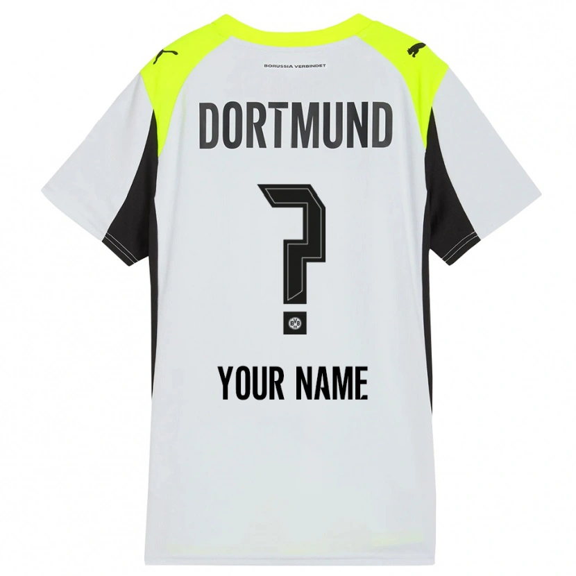 Danxen Kvinder Dit Navn #0 Fluorescerende Gul Udebane Spillertrøjer 2025/26 Trøje T-Shirt