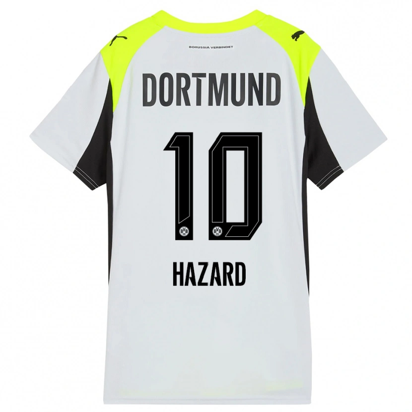 Danxen Kvinder Thorgan Hazard #10 Fluorescerende Gul Udebane Spillertrøjer 2025/26 Trøje T-Shirt