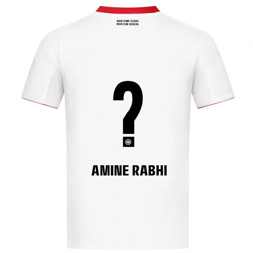 Danxen Kvinder Mohamed Amine Rabhi #0 Hvid Rød Udebane Spillertrøjer 2025/26 Trøje T-Shirt