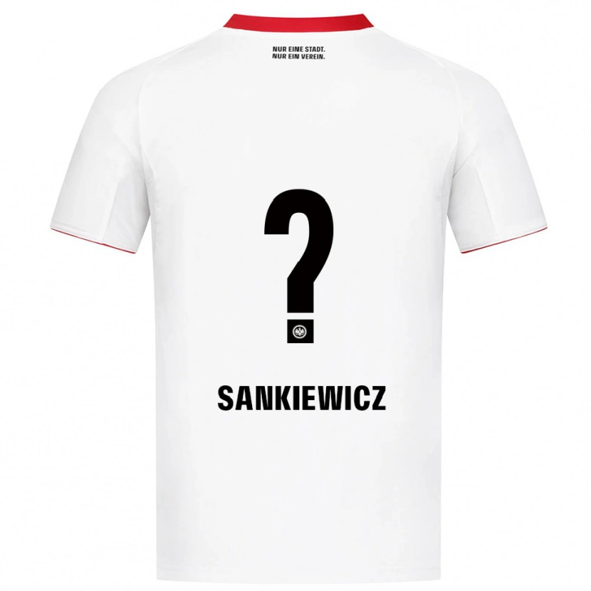 Danxen Kvinder Dawid Sankiewicz #0 Hvid Rød Udebane Spillertrøjer 2025/26 Trøje T-Shirt