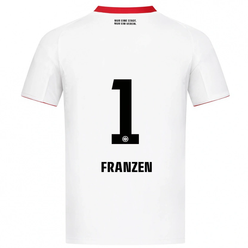 Danxen Kvinder Marlon Franzen #1 Hvid Rød Udebane Spillertrøjer 2025/26 Trøje T-Shirt