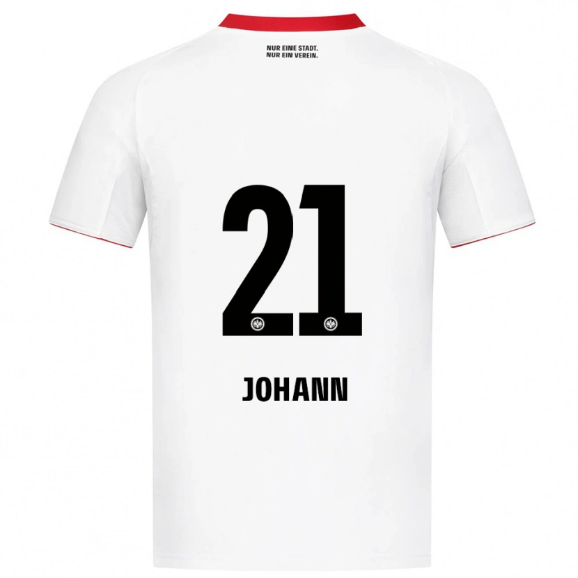 Danxen Kvinder Hannah Johann #21 Hvid Rød Udebane Spillertrøjer 2025/26 Trøje T-Shirt
