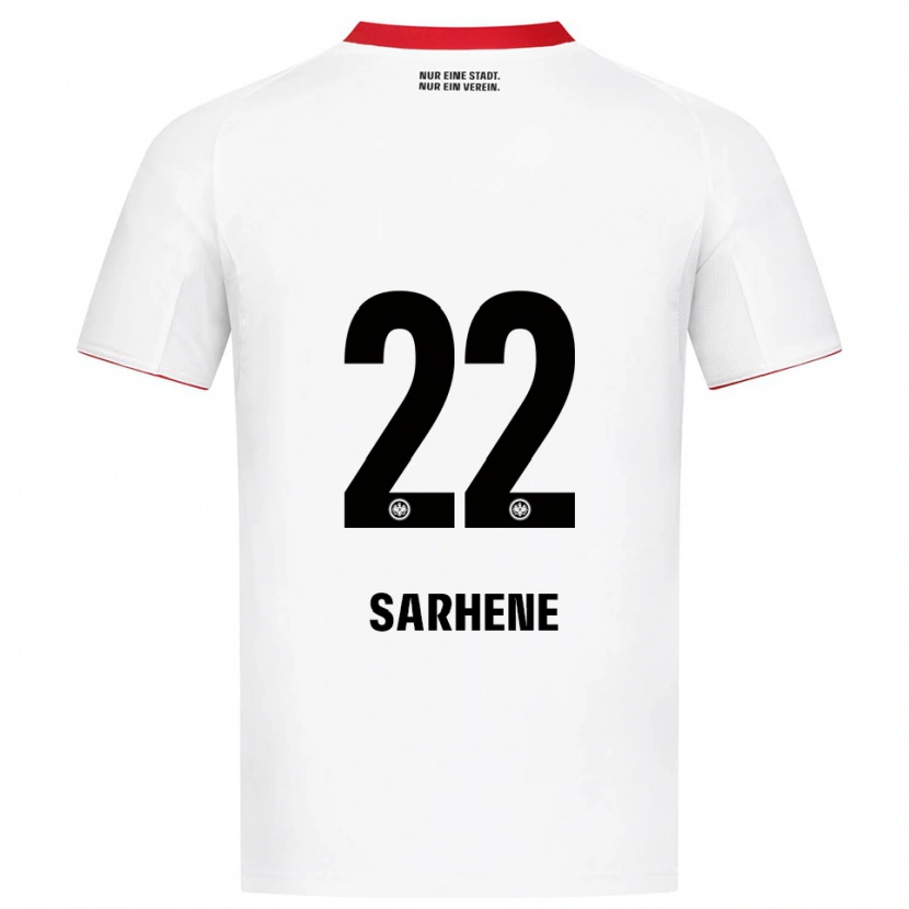 Danxen Kvinder Clement Nana-Sarhene #22 Hvid Rød Udebane Spillertrøjer 2025/26 Trøje T-Shirt