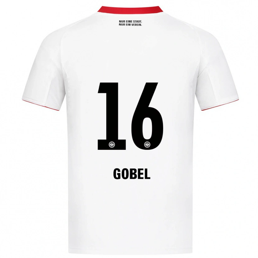 Danxen Kvinder Marlon Göbel #16 Hvid Rød Udebane Spillertrøjer 2025/26 Trøje T-Shirt