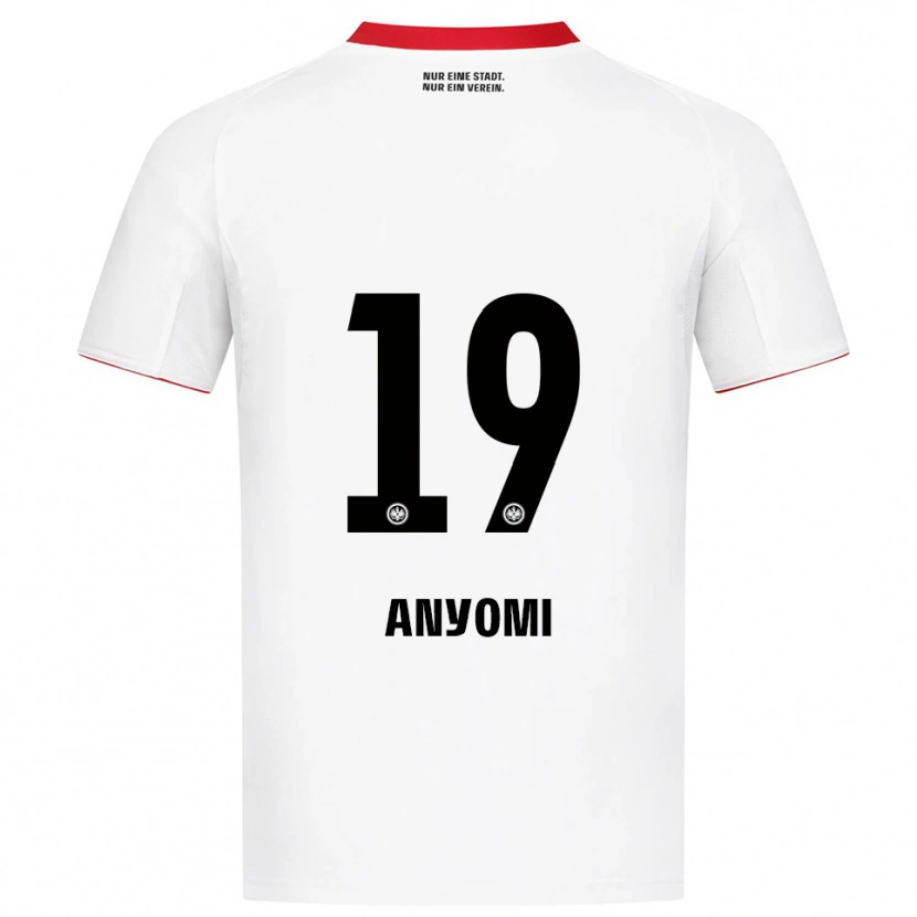 Danxen Kvinder Nicole Anyomi #19 Hvid Rød Udebane Spillertrøjer 2025/26 Trøje T-Shirt
