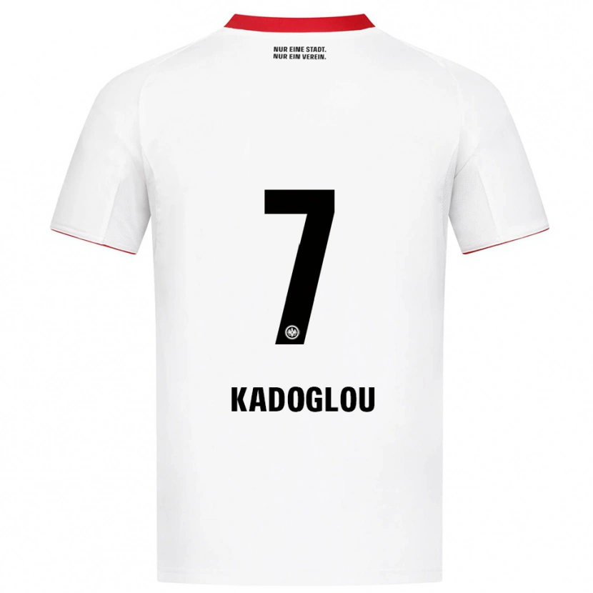 Danxen Kvinder Alexandros Kadoglou #7 Hvid Rød Udebane Spillertrøjer 2025/26 Trøje T-Shirt