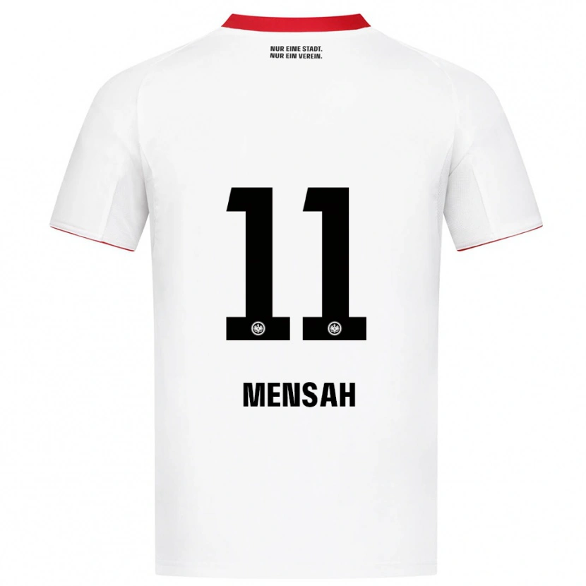 Danxen Kvinder Keziah Oteng-Mensah #11 Hvid Rød Udebane Spillertrøjer 2025/26 Trøje T-Shirt