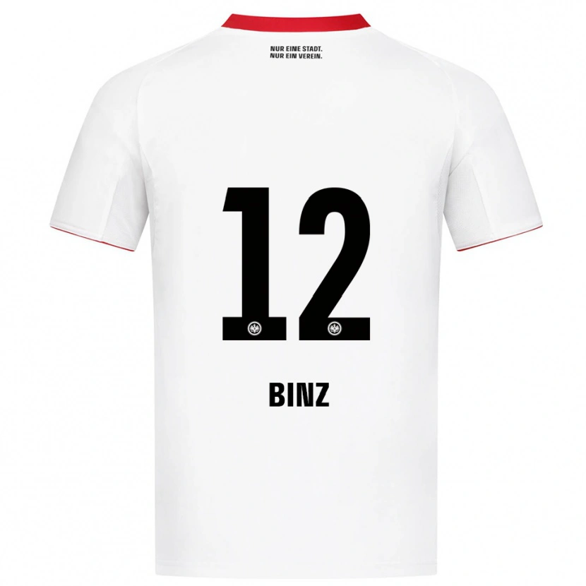 Danxen Kvinder Sam Binz #12 Hvid Rød Udebane Spillertrøjer 2025/26 Trøje T-Shirt
