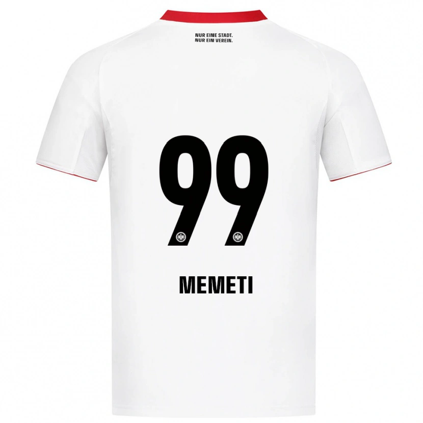 Danxen Kvinder Ereleta Memeti #99 Hvid Rød Udebane Spillertrøjer 2025/26 Trøje T-Shirt