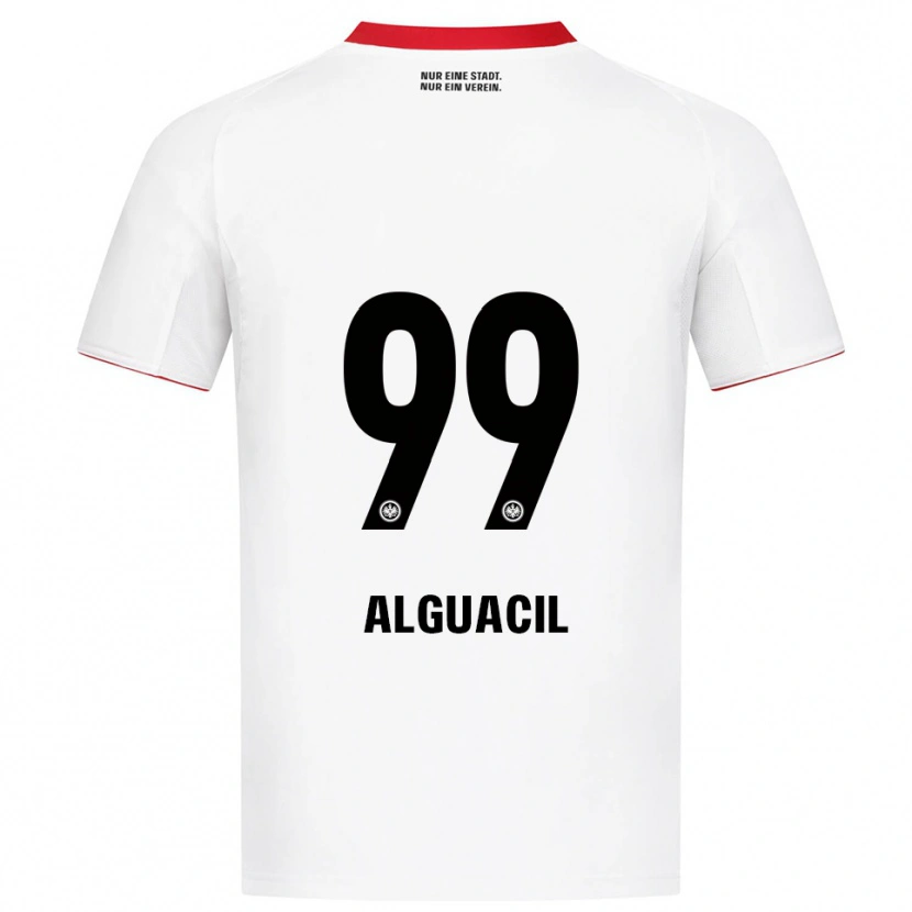 Danxen Kvinder Ainhoa Alguacil #99 Hvid Rød Udebane Spillertrøjer 2025/26 Trøje T-Shirt