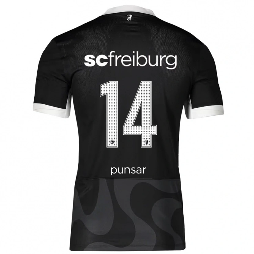 Danxen Kvinder Milla Punsar #14 Sort Hvid Udebane Spillertrøjer 2025/26 Trøje T-Shirt