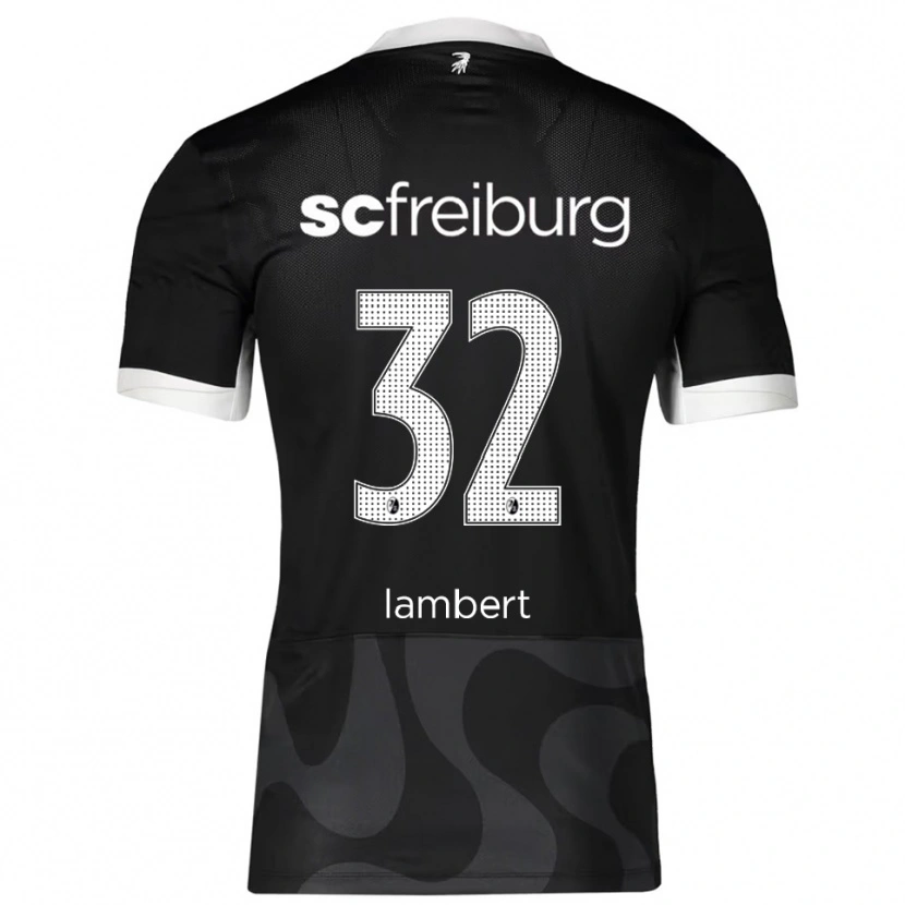 Danxen Kvinder Gabrielle Lambert #32 Sort Hvid Udebane Spillertrøjer 2025/26 Trøje T-Shirt