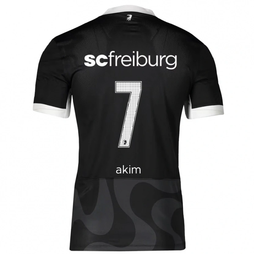 Danxen Kvinder Akim Schnerring #7 Sort Hvid Udebane Spillertrøjer 2025/26 Trøje T-Shirt