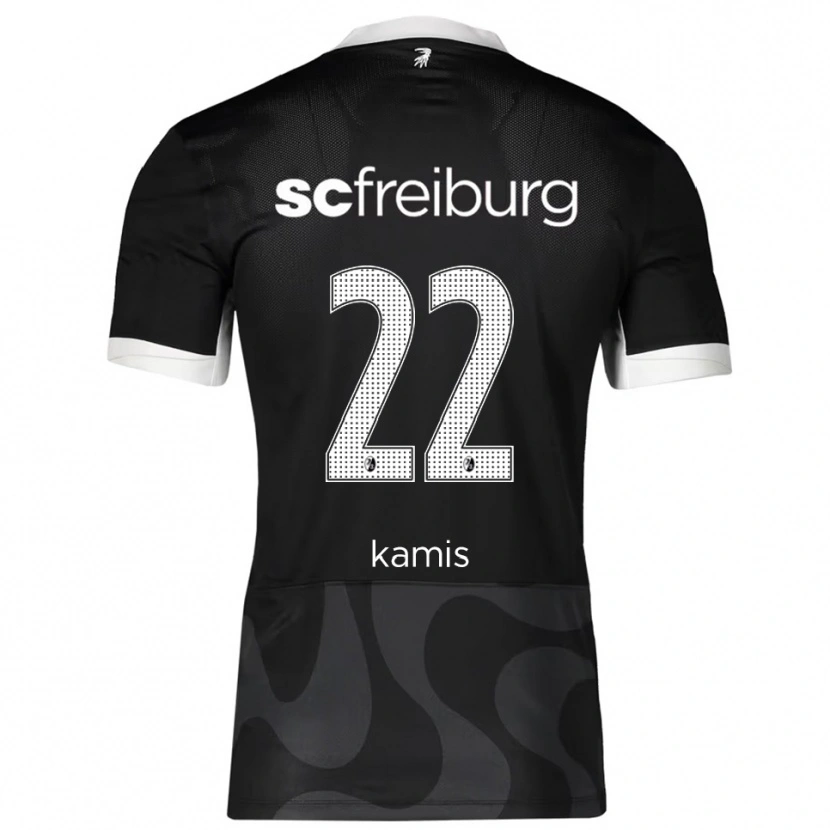 Danxen Kvinder Marcel Kamis #22 Sort Hvid Udebane Spillertrøjer 2025/26 Trøje T-Shirt