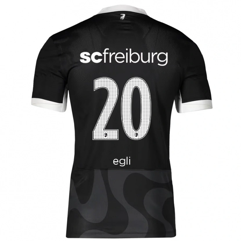 Danxen Kvinder Leela Egli #20 Sort Hvid Udebane Spillertrøjer 2025/26 Trøje T-Shirt