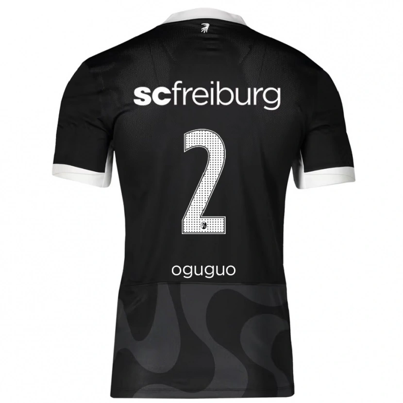 Danxen Kvinder Elijah Oguguo #2 Sort Hvid Udebane Spillertrøjer 2025/26 Trøje T-Shirt