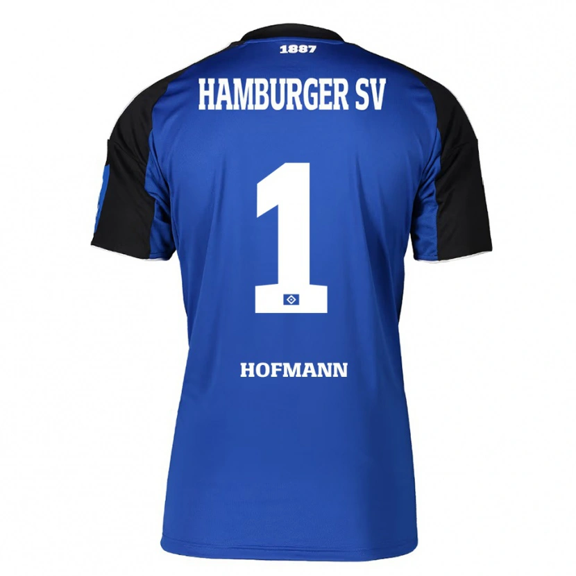 Danxen Kvinder Tobias Hofmann #1 Blå Sort Udebane Spillertrøjer 2025/26 Trøje T-Shirt