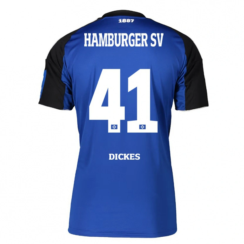 Danxen Kvinder Fernando Dickes #41 Blå Sort Udebane Spillertrøjer 2025/26 Trøje T-Shirt