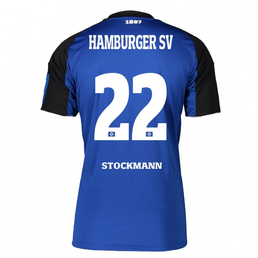 Danxen Kvinder Sarah Stöckmann #22 Blå Sort Udebane Spillertrøjer 2025/26 Trøje T-Shirt