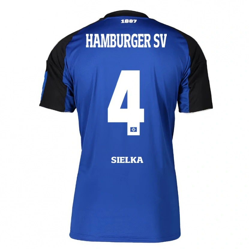 Danxen Kvinder Michelle Sielka #4 Blå Sort Udebane Spillertrøjer 2025/26 Trøje T-Shirt